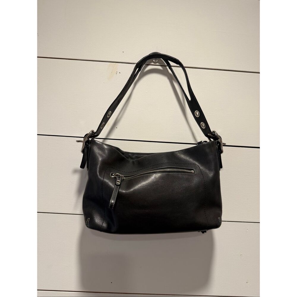 Vintage Coach 1417 Black Genuine Leather East West Legacy Shoulder Bag Womens - Picture 6 of 10